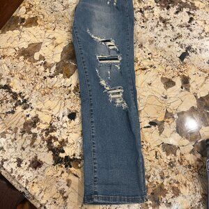 Restyled by Rewash Skinny Boyfriend Jeans - Size 4